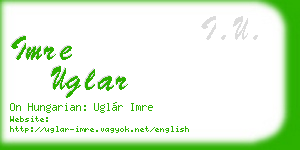 imre uglar business card